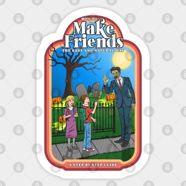 How to Make Friends: The Easy and Natural Way Sticker by Justanos